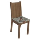 Ver imagem 6 de Conjunto Sala de Jantar Amora Mesa Tampo de Madeira 4 Cadeiras Rustic/Crema/Floral Hibiscos Madesa