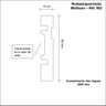 Kit Rodapé de MDF 10 Barras Frisadas de 8cm x 2,40m Rende 24 Metros Moldufama - 3