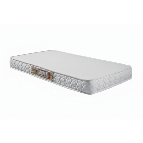 Colchão 70x10cm Espuma D18 Infantil Conforto e Segurança para o Berço Antialérgico e Antiácaro Baby Branco