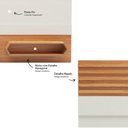 Ver imagem 3 de Painel Pa22 para Tv até 65 Polegadas 02 Nichos 220cm Ripado Off White Freijó Dalla Costa