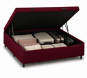 Ver imagem 1 de Base Box Baú Casal 128x188 Suede Vinho