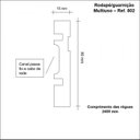 Ver imagem 3 de Kit Rodapé de MDF 30 Barras Frisadas de 8CMX2,40m Rende 72 Metros Branco/Frisado Moldufama