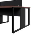 Ver imagem 6 de Plataforma Dupla 1,20 m X 1,20 m com Divisória e Caixas de Tomadas Pés Metal F5 Office Cor:Louro