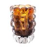 Vaso de Vidro Italy Âmbar e Marrom 10cm X 13cm - Lyor - 1