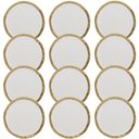 Ver imagem 1 de Jogo 12 Pratos Sobremesa 21cm Dubai Wolff Porcelana Branca B