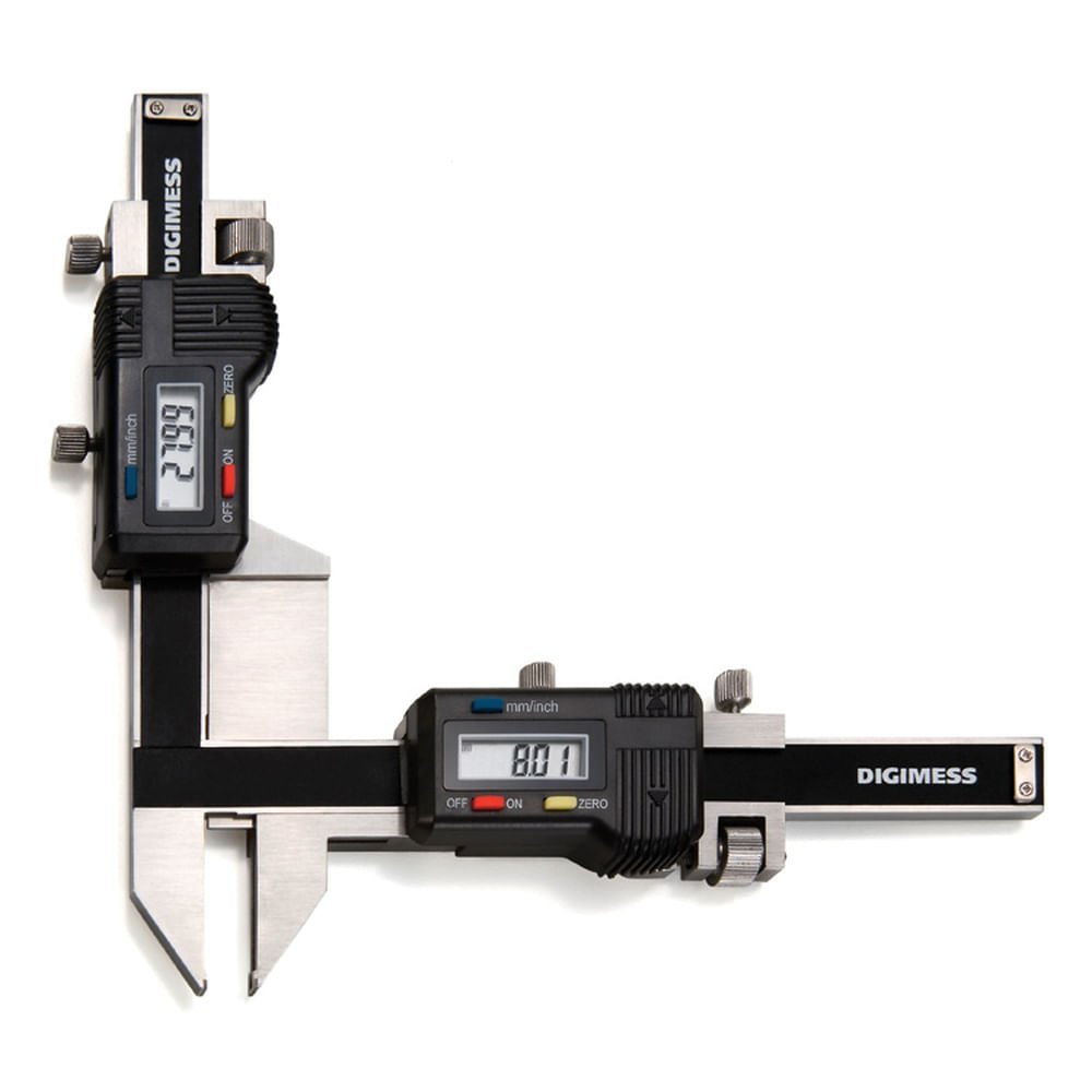 Paquímetro Digital para Medição de Dentes de Engrenagens Capacidade 5-50mm Resolução de 0,01mm