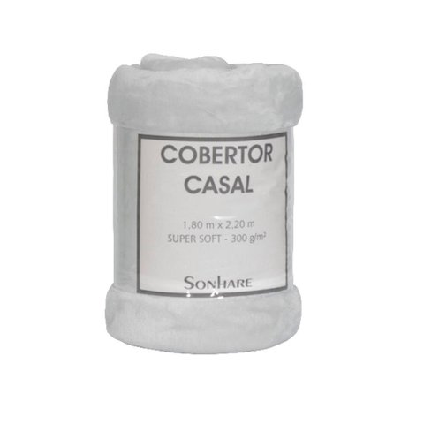 Cobertor Super Soft 300gr Casal 180x220cm Off-white Sonhare