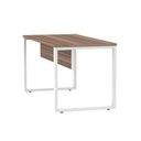 Ver imagem 7 de Escrivaninha Mesa Escritório X 150cm Industrial Walnut e Branco Marrom