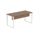 Ver imagem 3 de Escrivaninha Mesa Escritório X 150cm Industrial Walnut e Branco Marrom