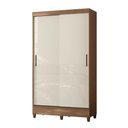 Ver imagem 2 de Guarda-roupa Solteiro Lux 2 Portas 2 Gavetas Jequitiba/off White - Pnr Móveis