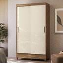 Ver imagem 1 de Guarda-roupa Solteiro Lux 2 Portas 2 Gavetas Jequitiba/off White - Pnr Móveis