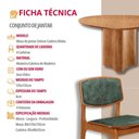 Ver imagem 7 de Mesa 135cm Laminado com 4 Cadeiras Malta Moderna Jade / Imbuia Nat.