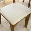 Ver imagem 4 de Kit 2 Cadeiras Estofadas Encosto Telado Estrutura 100% MDF Bolonha Marrom/Freijó/Bege Rústico