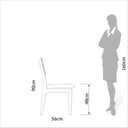 Ver imagem 7 de Kit 2 Cadeiras Estofadas Encosto Telado Estrutura 100% MDF Bolonha Marrom/Freijó/Bege Rústico