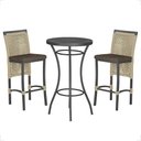 Ver imagem 1 de Mesa Bistrô e 2 Banquetas Roma Preta Corda Náutica Estofado 9 Trama Original