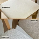 Ver imagem 6 de Kit 2 Cadeiras Estofadas Encosto Telado Estrutura 100% MDF Bolonha Marrom/Freijó/Cesare Claro