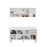 Kit Cozinha Balcão e Aéreo 150cm S/ Tampo - Belliv Decor:branco - 2