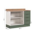 Ver imagem 4 de Balcão Pia 2 Portas 4 Gavetas com Tampo e Rodapé Ipanema CabeCasa MadeiraOriginals