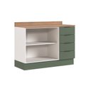 Ver imagem 3 de Balcão Pia 2 Portas 4 Gavetas com Tampo e Rodapé Ipanema CabeCasa MadeiraOriginals