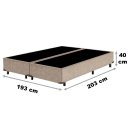 Ver imagem 2 de Base Cama Box King Bipartido 1,93 x 2,03 x 0,40 Suede Amassado Lobbox - Bege