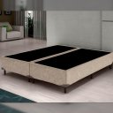 Ver imagem 1 de Base Cama Box King Bipartido 1,93 x 2,03 x 0,40 Suede Amassado Lobbox - Bege