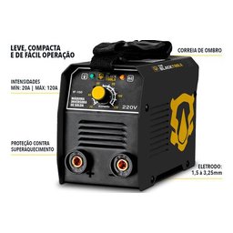 Maquina De Solda Eletrica Inversora Mma E Acessórios Black Tools - 2
