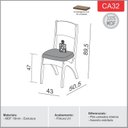 Ver imagem 2 de Conjunto 2 Cadeiras Estofadas