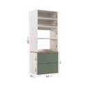 Ver imagem 4 de Torre Quente 2 Portas 2 Gavetas 2 Nichos para Forno e Microondas Ipanema CabeCasa MadeiraOriginals