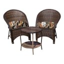 Ver imagem 1 de Conjunto de Poltronas Fibra Sintética Miami - 2 Poltronas + 1 Mesa Centro - Revieira Marrom