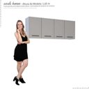 Ver imagem 3 de Armário Aéreo de Cozinha 4 Portas Juno 150 Cozimax Cinza Argila