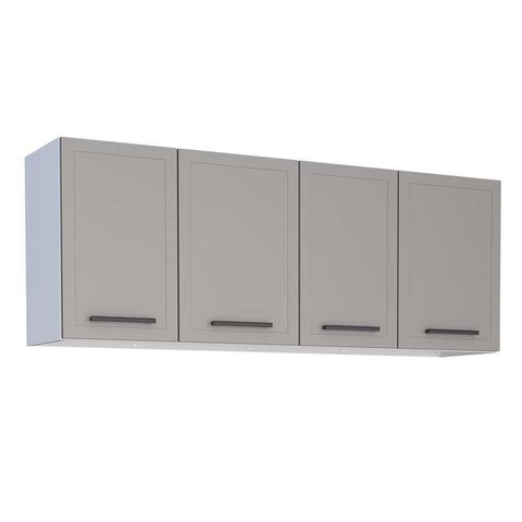 Armário Aéreo de Cozinha 4 Portas Juno 150 Cozimax Cinza Argila