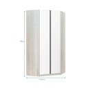 Ver imagem 3 de Guarda-roupa Solteiro Luciane Canto Diagonal Prime Plus 2 Portas