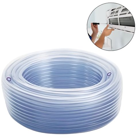 Mangueira Cristal Flexível em Pvc Transparente 5/16" X 1mm Uso em Indústria Agricultura Doméstico Of