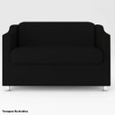 Ver imagem 1 de Namoradeira 2 Lugares Luiza Suede Preto