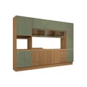 Ver imagem 2 de Cozinha Modulada Kappesberg 7 Peças Vibra C7p110 Canela/verde Pistache Lacca