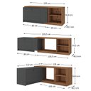 Ver imagem 3 de Rack Extensível para TV até 55 Polegadas 1 Porta 3 Nichos Yescasa