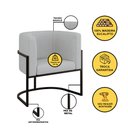Ver mais imagens de Kit 2 Poltronas + Sofá 2 Lugares Base de Metal Gold Bouclê Cor:cinza