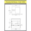 Ver imagem 5 de Conjunto Gabinete de Banheiro Suspenso 1 Gaveta com Espelheira e Cuba Roma