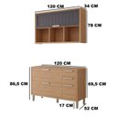 Ver imagem 4 de Conjunto 2 peças com Balcão e Aéreo para Varanda Gourmet Helen Yescasa