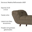 Ver imagem 3 de Recamier Sofá Divã Namoradeira Sienna 195 Cm King Linho