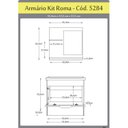 Ver imagem 5 de Conjunto Gabinete de Banheiro Suspenso 1 Gaveta com Espelheira e Cuba Roma