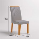 Ver imagem 4 de Conjunto Sala de Jantar Mesa Tampo Vidro/MDP com 4 Cadeiras Miami Yescasa