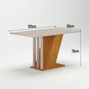 Ver imagem 3 de Conjunto Sala de Jantar Mesa Tampo Vidro/MDP com 4 Cadeiras Miami Yescasa