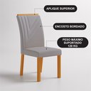 Ver imagem 5 de Conjunto Sala de Jantar Mesa Tampo Vidro/MDP com 4 Cadeiras Miami Yescasa