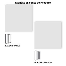 Guarda Roupa Solteiro 2 Portas de Correr Espelho Rimo New Honduras - Branco - 8
