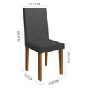 Ver imagem 2 de Kit 2 Cadeiras de Jantar Estofadas 43,5cm Multimóveis CR50216