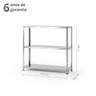 Estante de Aço Galvanizada 3 Prateleiras Bandejas Multiuso Resistente Dura+ - 3