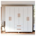 Ver imagem 7 de Guarda Roupa Casal 6 Portas 2 Gavetas 38,5cm