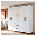 Ver imagem 1 de Guarda Roupa Casal 6 Portas 2 Gavetas 38,5cm