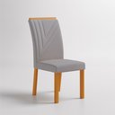 Ver imagem 5 de Jogo 4 Cadeiras de Jantar Miami Estofadas em MDF Freijó e Prata Yescasa